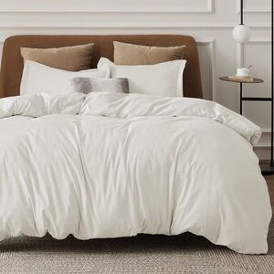 Bedsure King Duvet Cover - 3 Piece Set Ivory